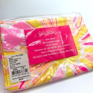 Lilly Pulitzer Pink and Yellow “Be the Sunshine” Scarf